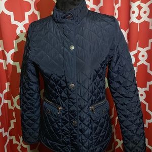 Zara girls navy blue coat